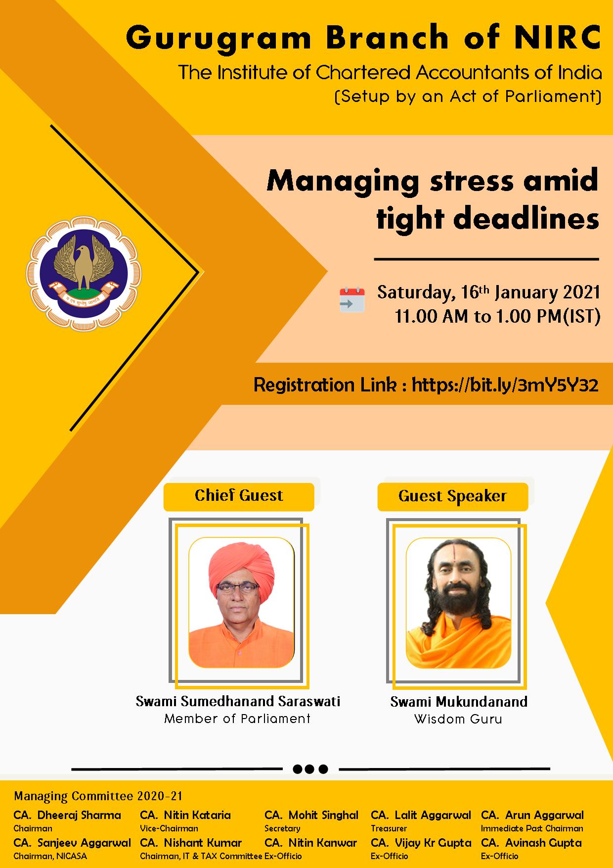 Virtual Meeting on Managing stress amid tight deadlines