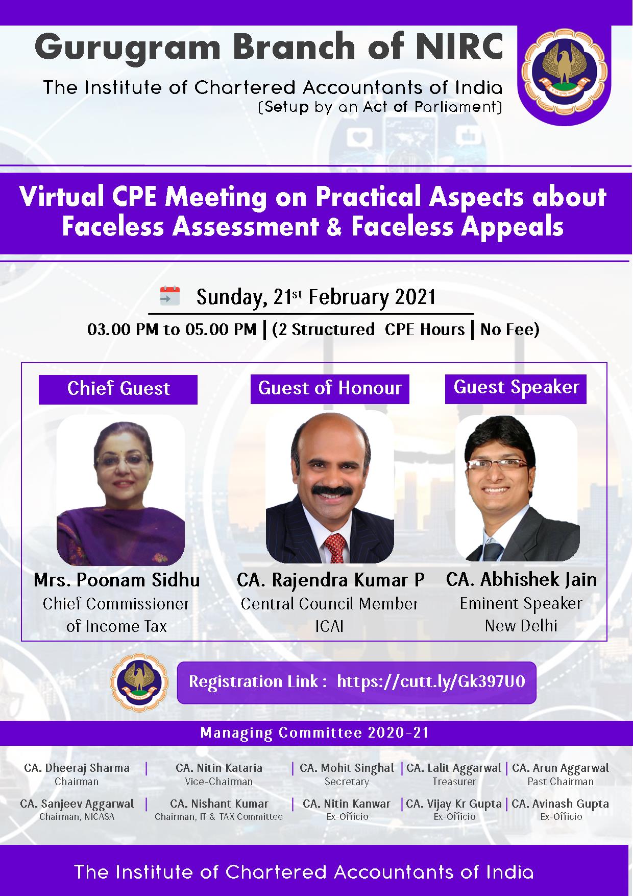 Virtual CPE Meeting on Practical Aspects about Faceless Assessment & Faceless Appeals