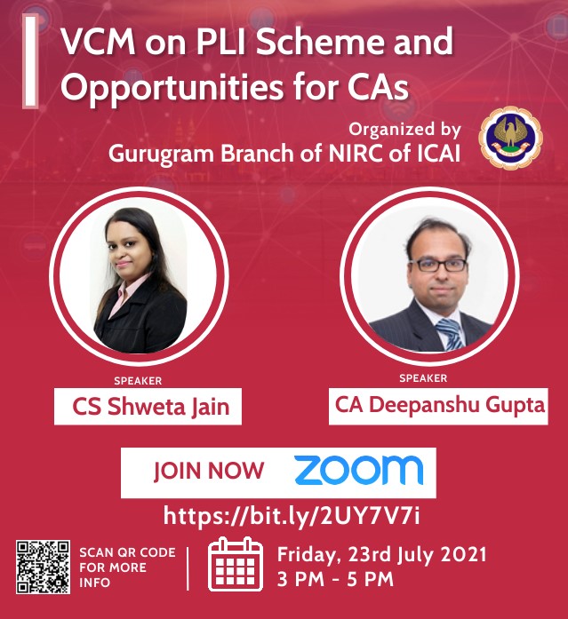 VCM on PLI Scheme and Opportunities for CAs