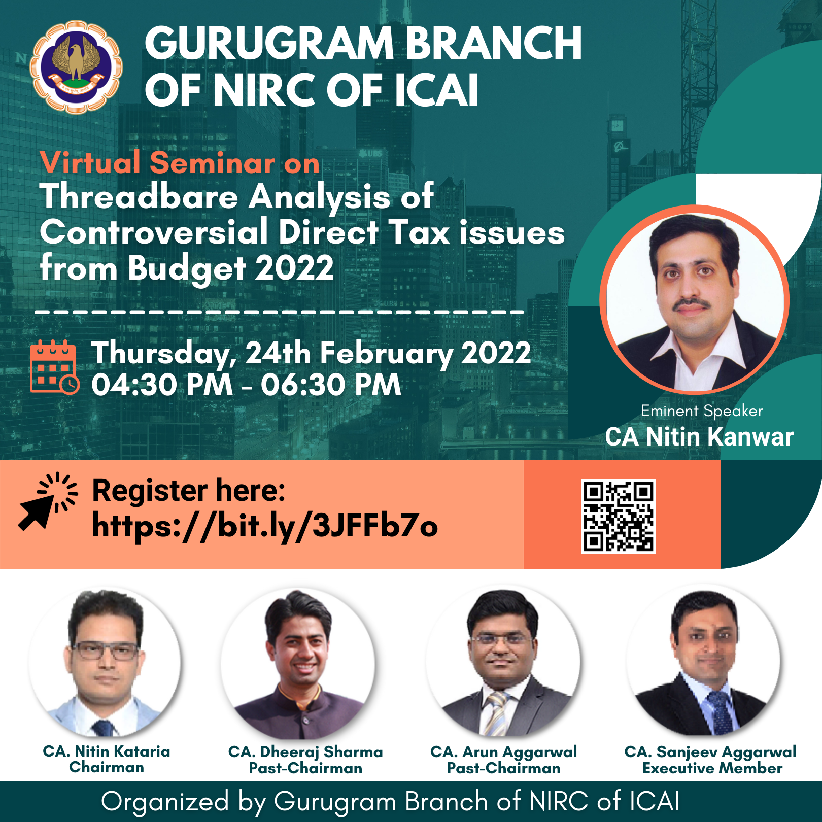 Virtual CPE Meeting on Threadbare Analysis of Controversial Direct Tax issues from Budget 2022