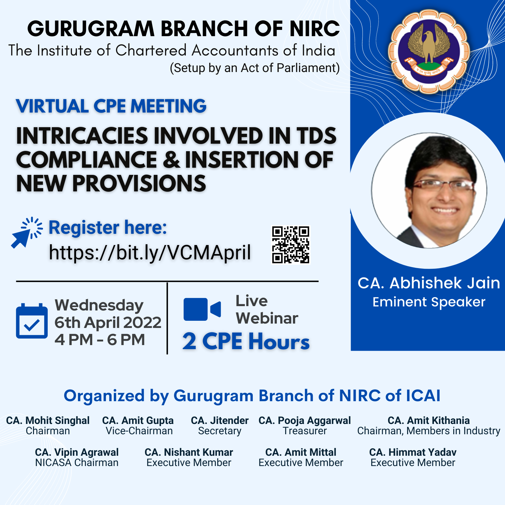 Virtual CPE Meeting on Intricacies involved in TDS Compliance & insertion of new provisions