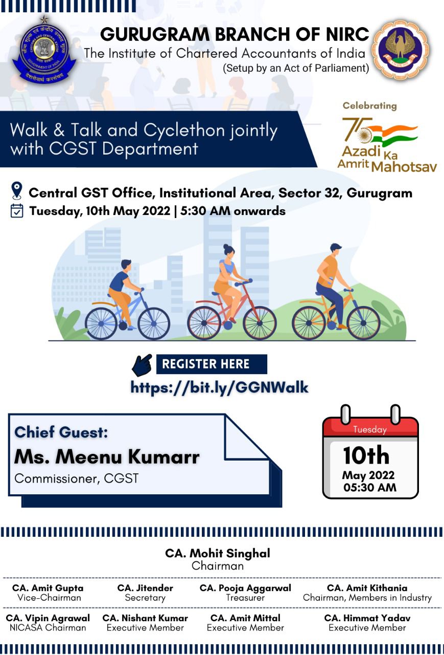 Walk & Talk and Cyclethon jointly with CGST Department