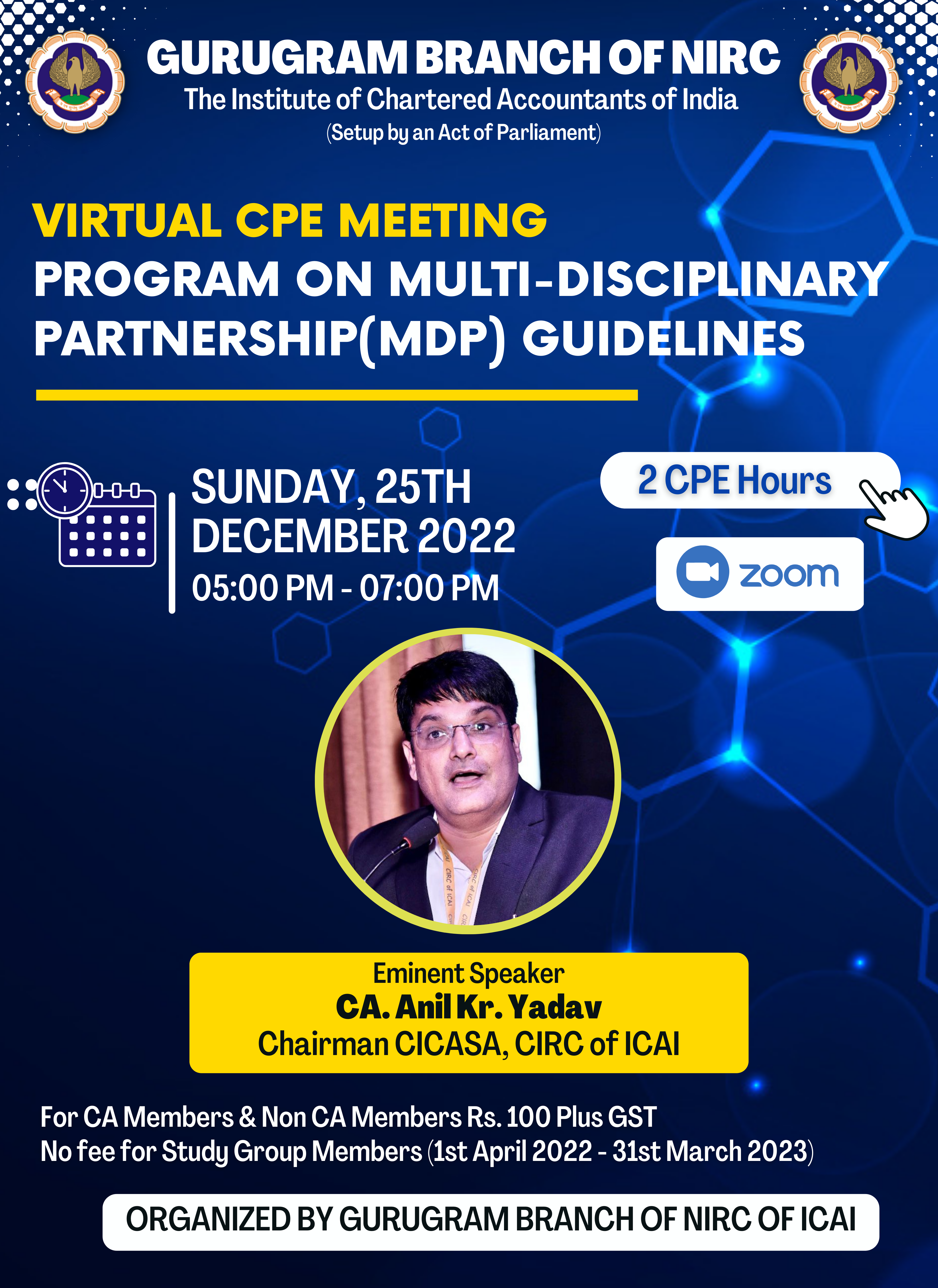 Virtual CPE programme on Multi-Disciplinary Partnership (MDP) Guidelines