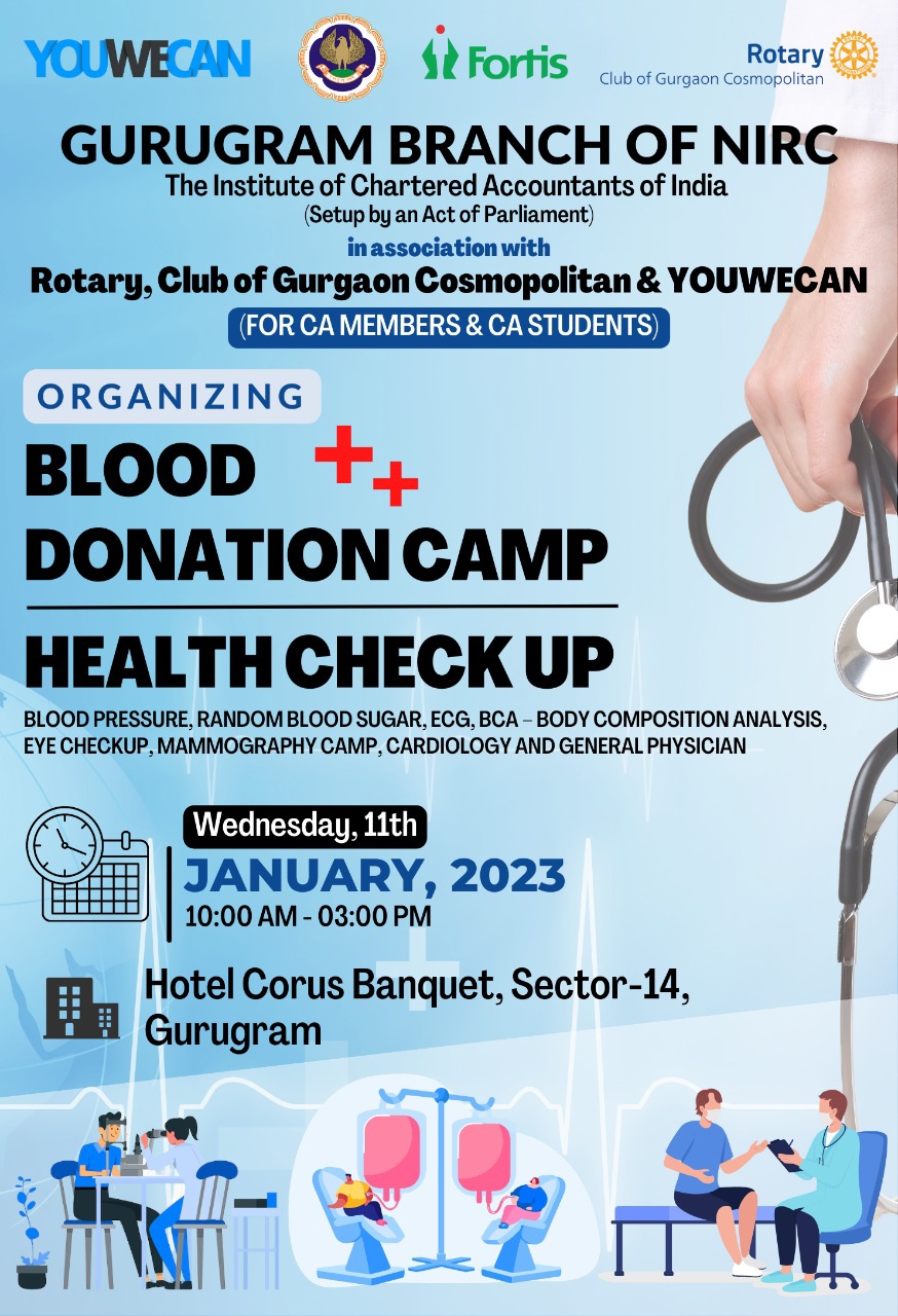 Health Check-up camp for CA Members/Students and their family