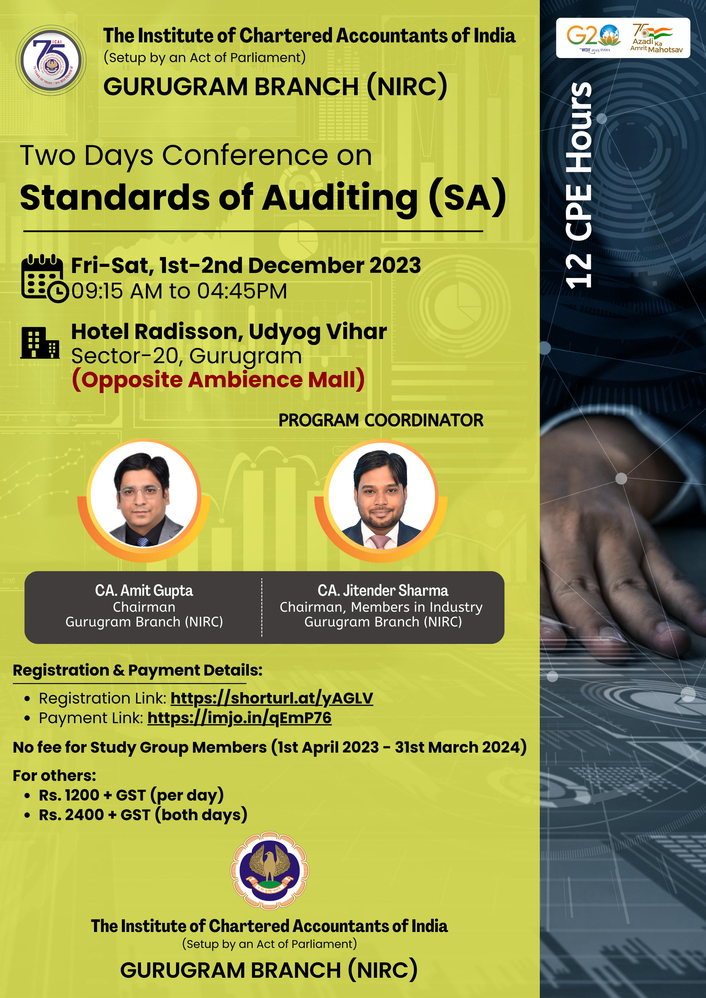 Two Days Conference on Standards of Auditing (SA)