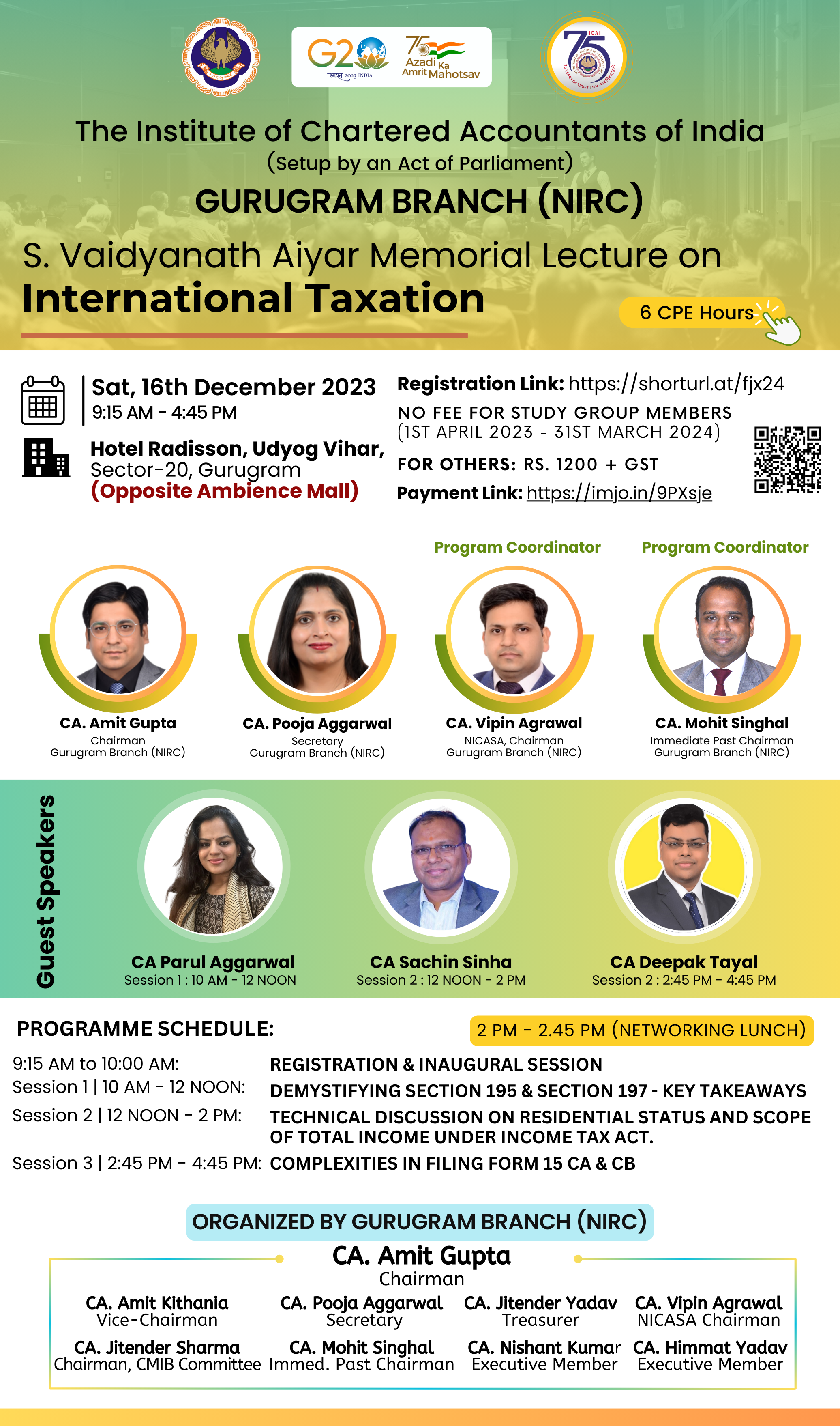 S. Vaidyanath Aiyar Memorial Lecture on International Taxation
