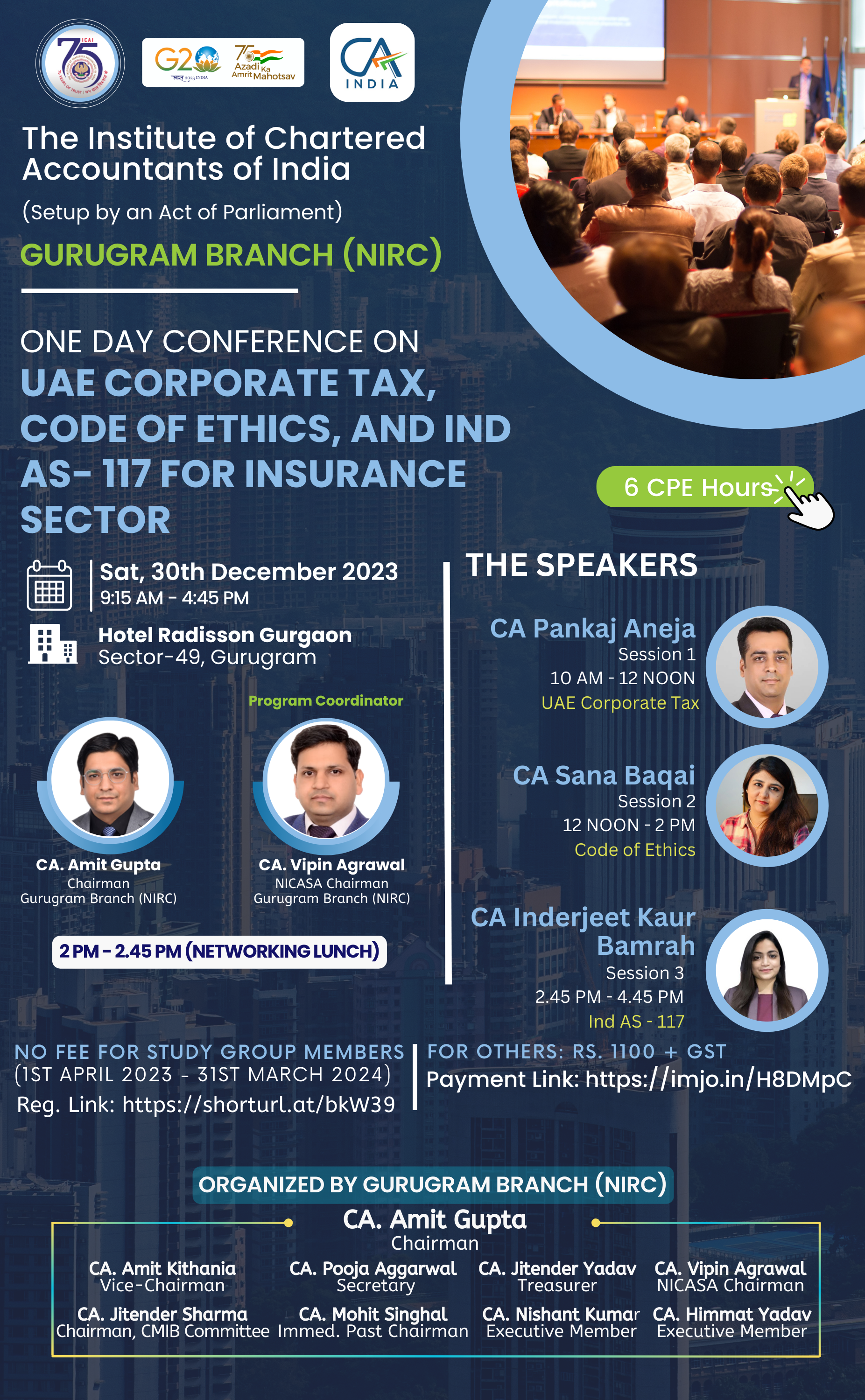 Conference on UAE Corporate Tax, Code of Ethics and Ind AS- 117 for Insurance Sector