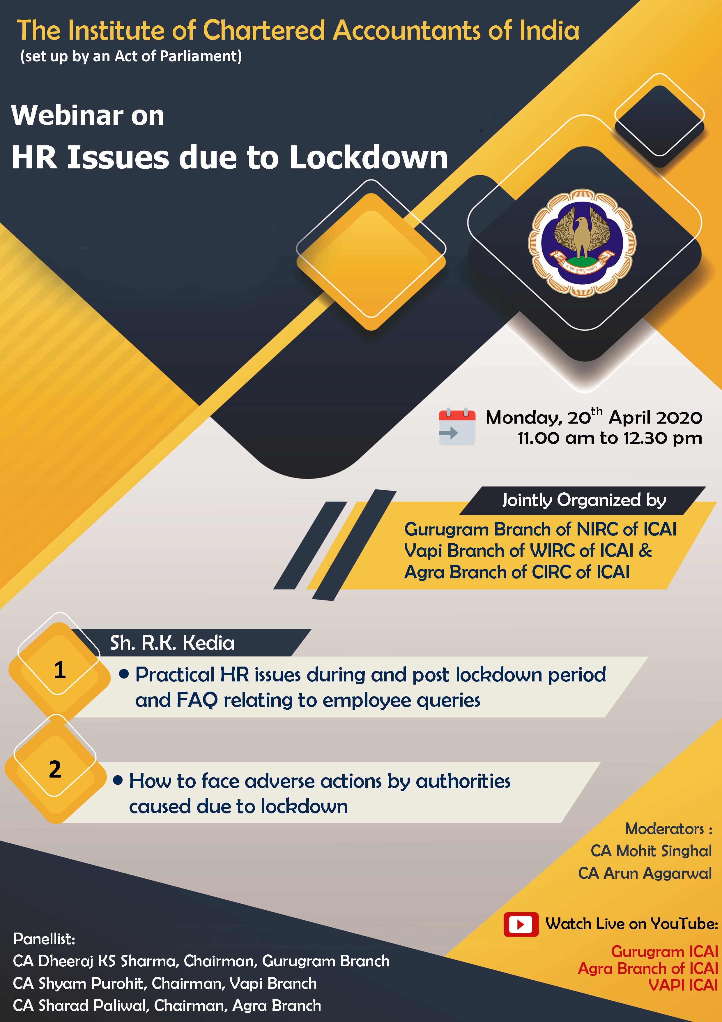 Webinar on HR Issues due to Lockdown
