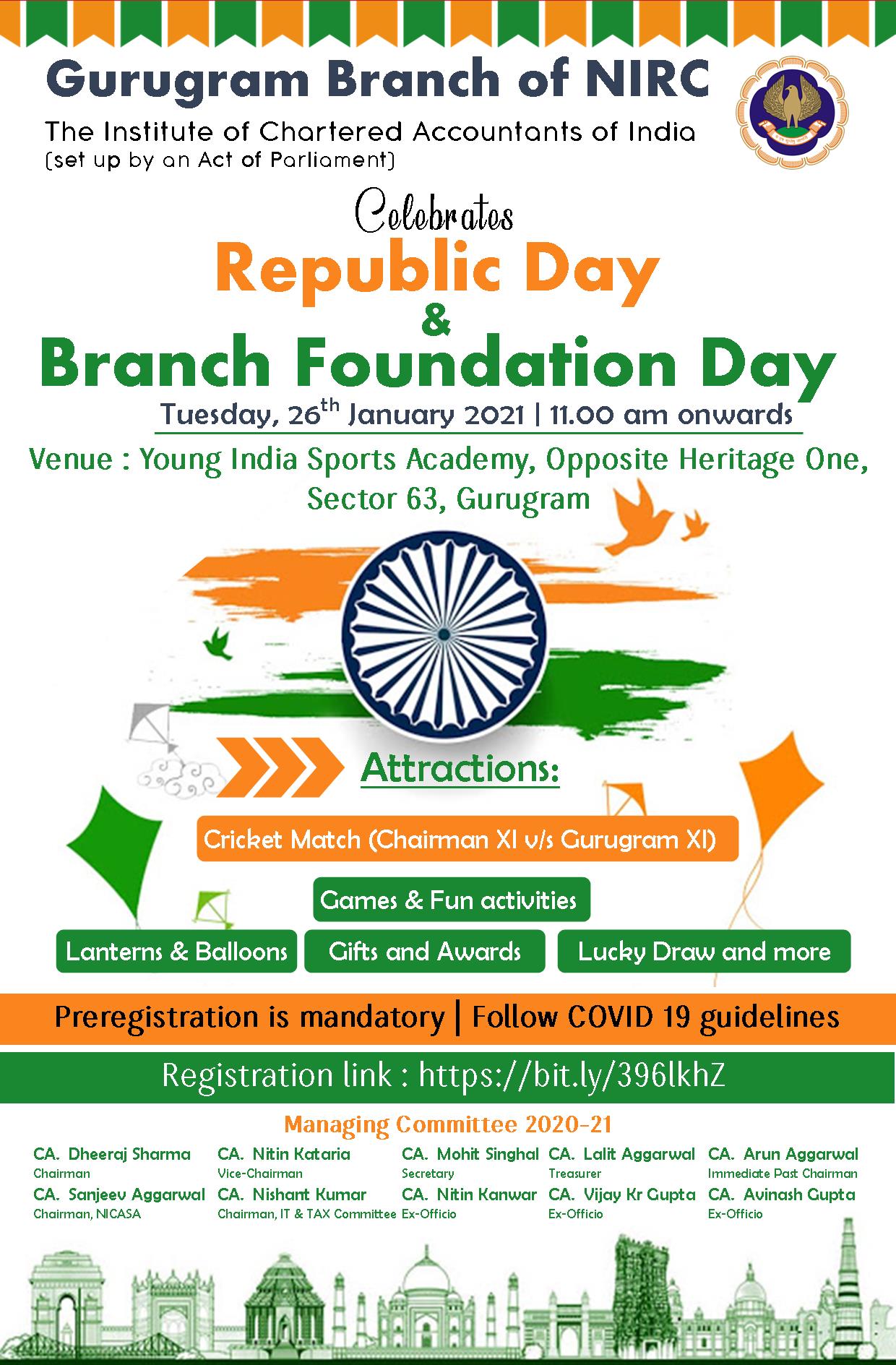 Celebration of Republic Day and Branch Foundation Day