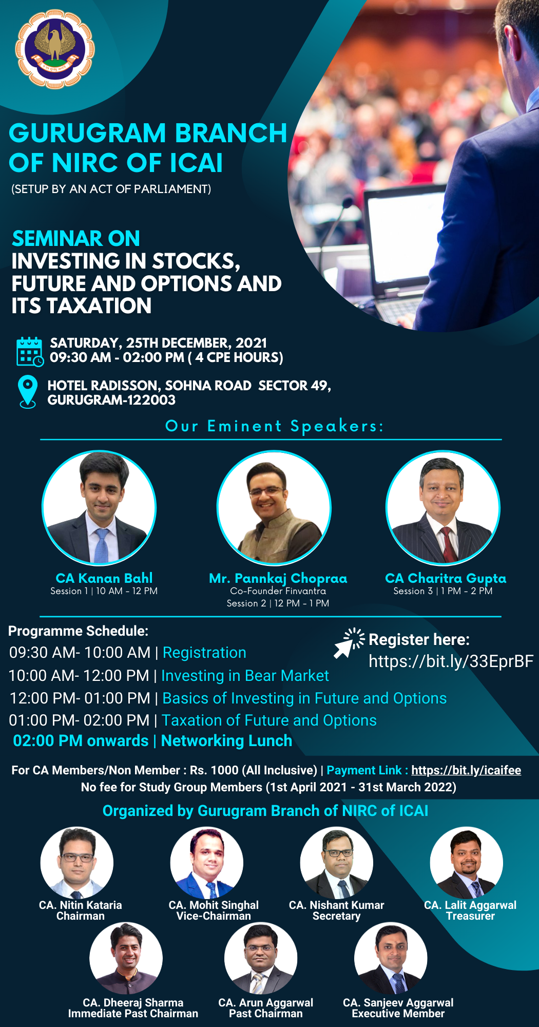 Seminar on Investing in Stocks, Future and Options and its Taxation