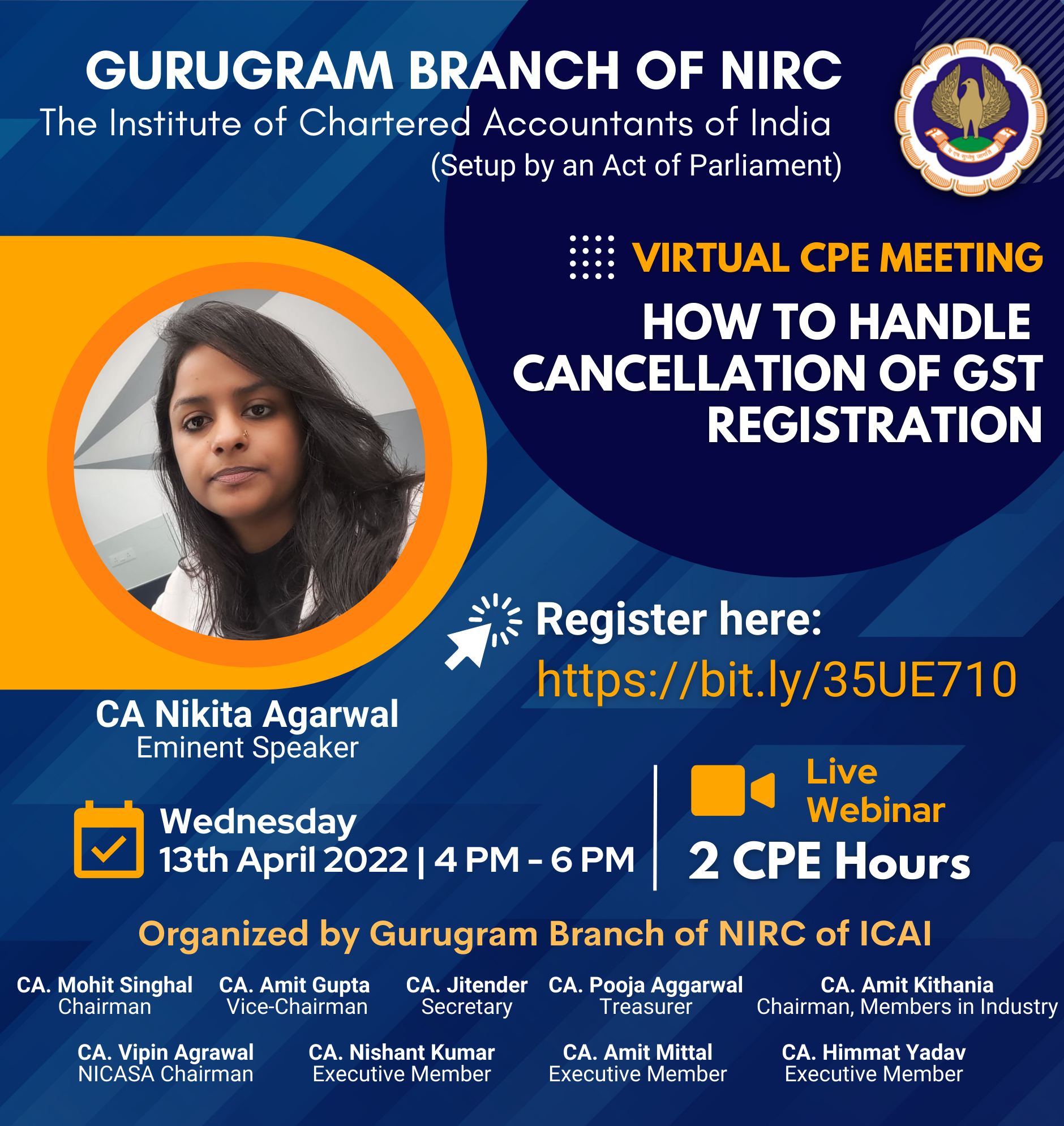 Virtual CPE Meeting on How to handle cancellation of GST Registration.