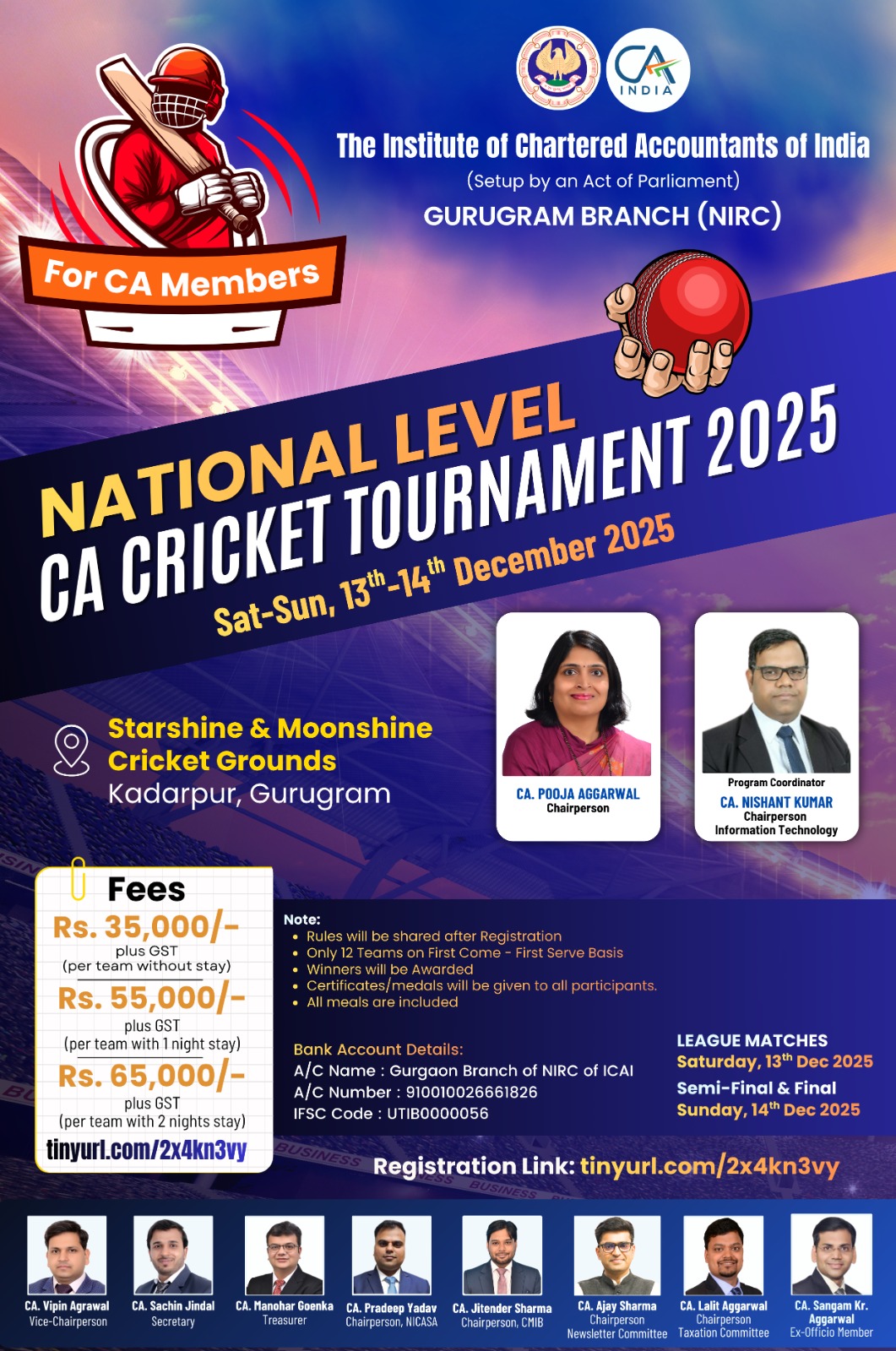 National Level CA Cricket Tournament 2025