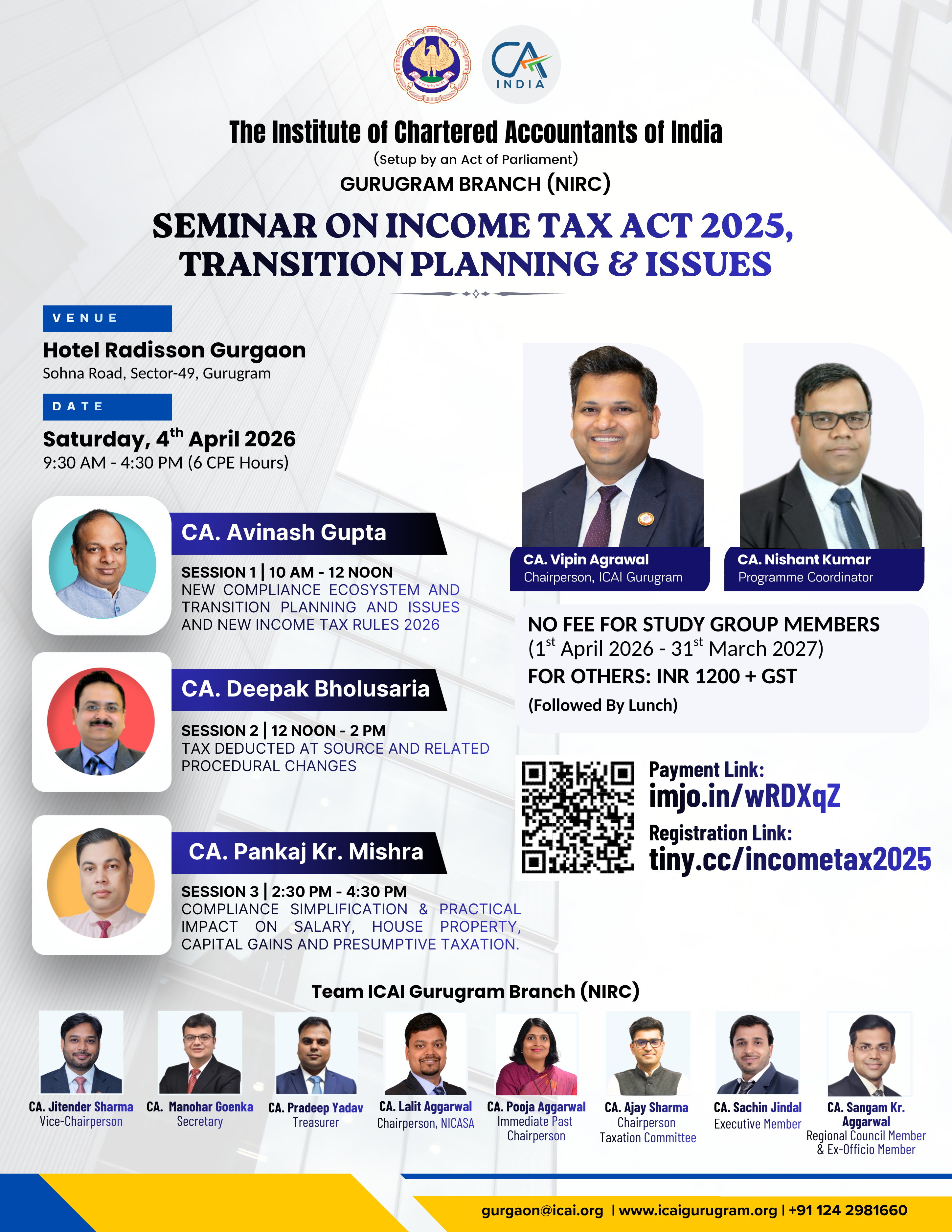 Seminar on Income Tax Act 2025, Transition Planning & Issues