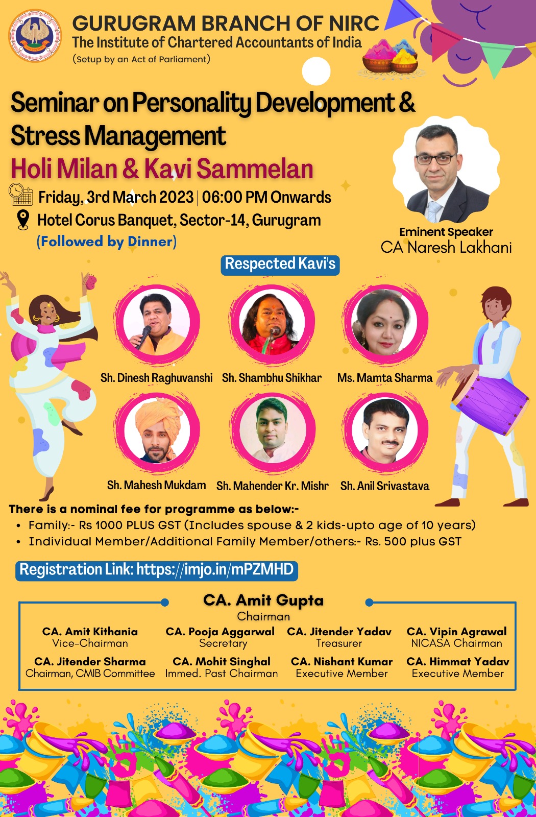Seminar on Personality Development & Stress Management with Holi Milan & Kavi Sammelan